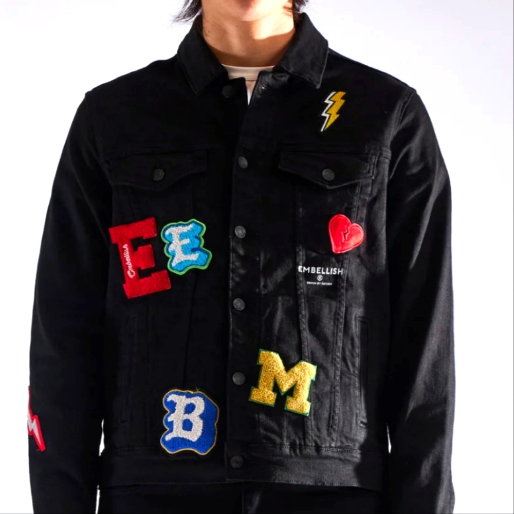 Embellish Devin Denim Mens Jacket Size 2XL NWT